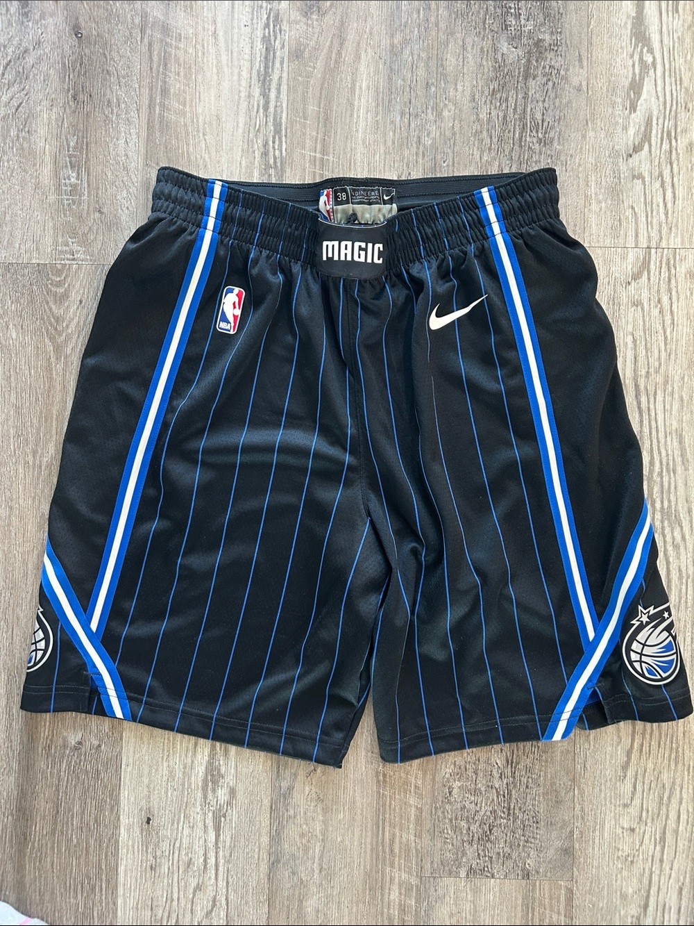 Nike Black & Blue Orlando Magic Basketball Shorts - official team issued